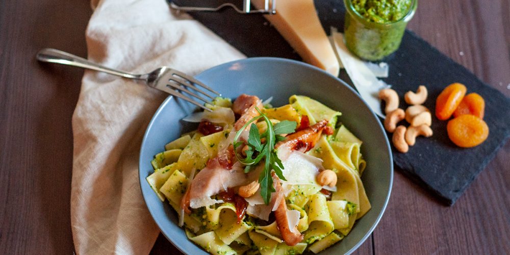 #alleliebenPasta Rucola-Aprikosen-Cashew-Pesto