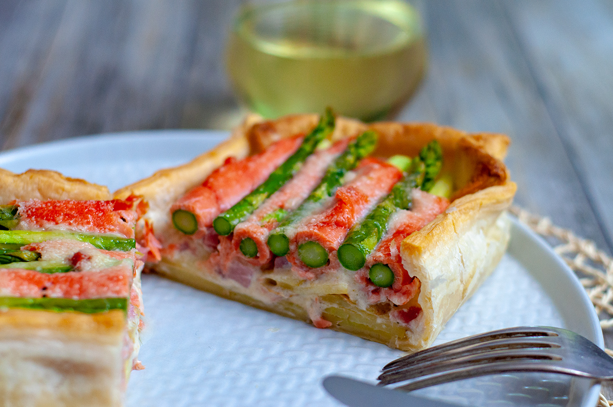 Sommerküche mit Lachs Teil 2 – Blätterteig-Tarte mit Lachs und grünem ...