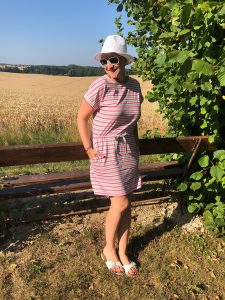 Sommerkleid aus Hamburger Liebe Jacquard nach eigenem Schnittmuster