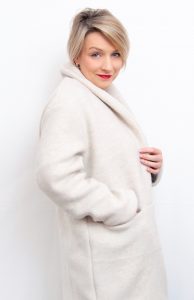 Coatigan Silvia Schnittchen Mantel cremefarben