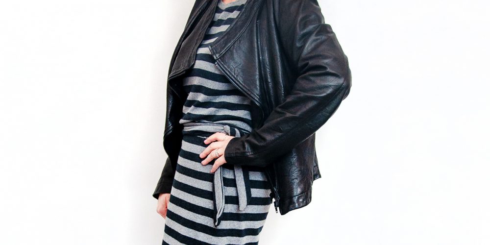 Kleid Frau Elly aus Streifenstrick
