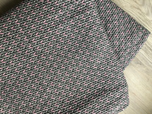 Albstoffe Jacquard Check Point Knit Stiches grau rosa