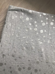 Sommersweat grau silber