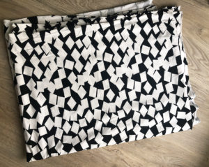 Viskosejersey schwarz-weiss