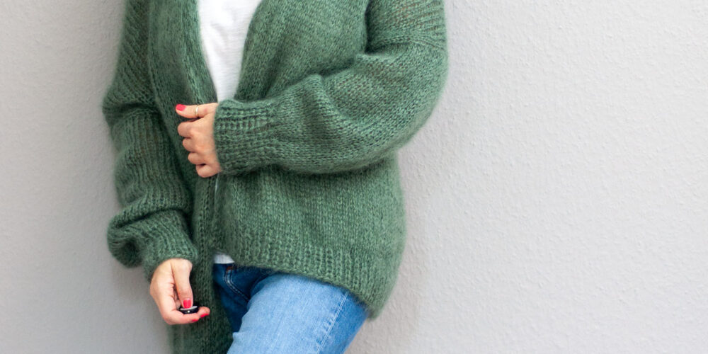 JONA Cardigan von Lotila mit Pieces Pulli als Shirt