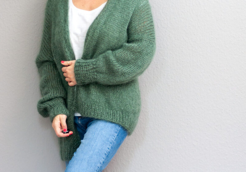 JONA Cardigan von Lotila mit Pieces Pulli als Shirt